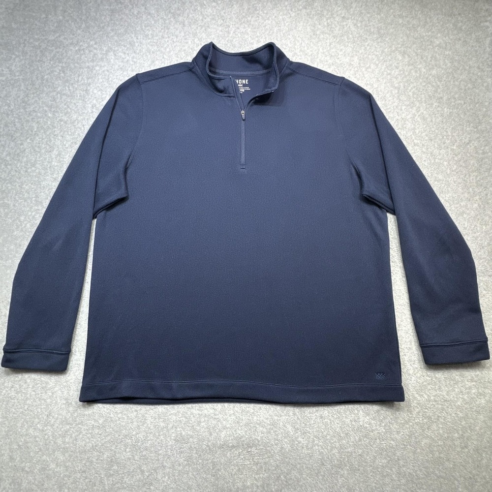 Rhone Commuter 1/4 Zip Pullover Mens XXL Blue Lightweight Performance